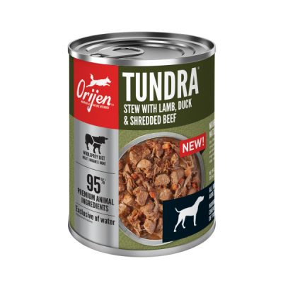 ORIJEN™ REAL MEAT SHREDS, TUNDRA STEW, WET DOG FOOD 363 gr.