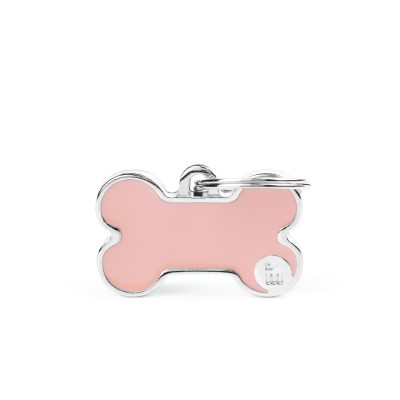 MYFAMILY® BASIC HANDMADE SMALL PINK BONE ID TAG