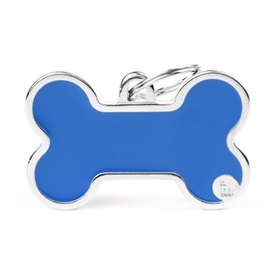 MYFAMILY® BASIC HANDMADE XL BLUE BONE ID TAG