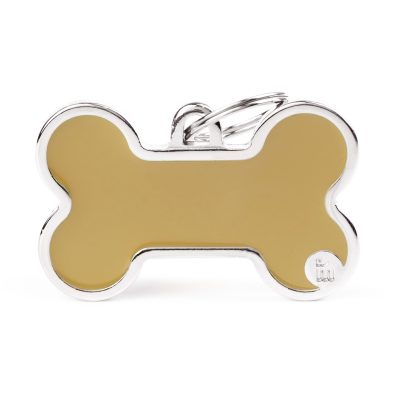 MYFAMILY® BASIC HANDMADE XL CAPPPUCCINO BONE ID TAG