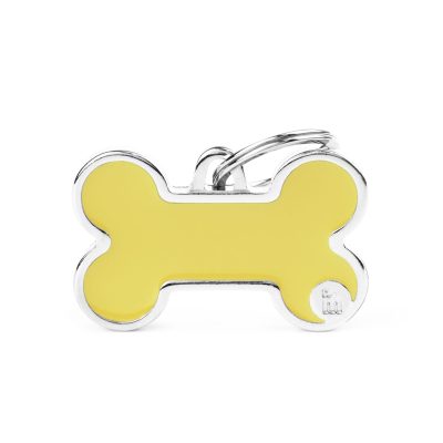MYFAMILY® BASIC HANDMADE LARGE YELLOW BONE ID TAG
