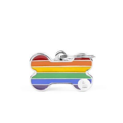 MYFAMILY® RAINBOW SMALL BONE DOG TAG