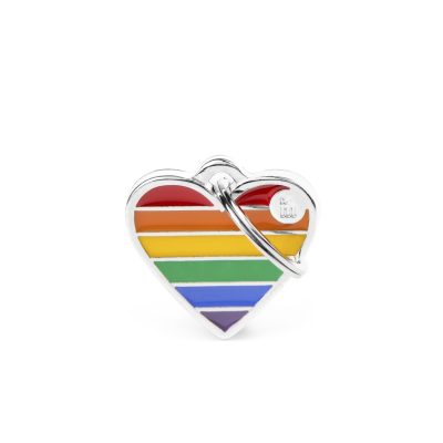 MYFAMILY® RAINBOW SMALL HEART DOG TAG