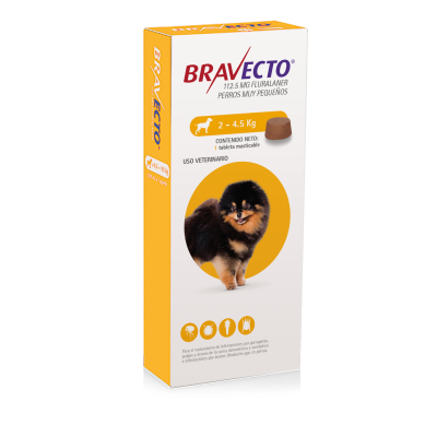 BRAVECTO® TABLETS FOR DOGS 2 - 4.5 kg.