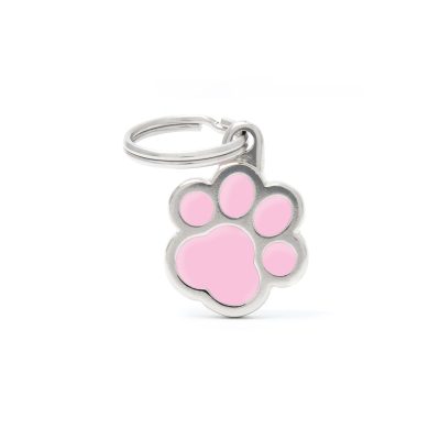 MYFAMILY® CLASSIC PINK SMALL PAW ID TAG