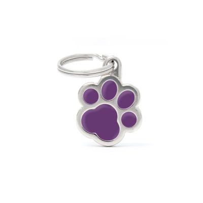 MYFAMILY® CLASSIC VIOLET SMALL PAW ID TAG