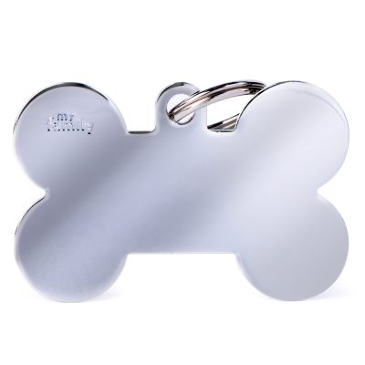 MYFAMILY® PLATE COLLECTION BASIC BONE XL CHROMED BRASS