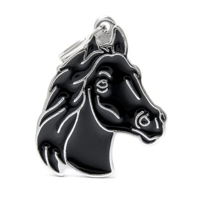 MYFAMILY® WILD BLACK HORSE DOG TAG