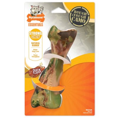 NYLABONE® STRONG CHEW RUBBER CAMO BONE DUCK FLAVOR