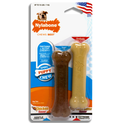 NYLABONE® CLASSIC PUPPY CHEW FLAVORED DURABLE DOG CHEW TOY