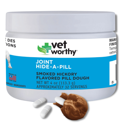 VET WORTHY® JOINT SUPPORT HIDE A PILL HICKORY FLAVORED PILL FOR DOGS