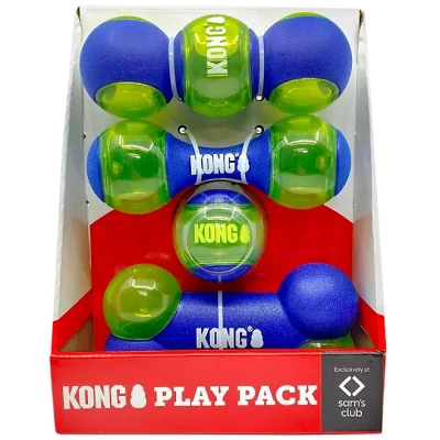 KONG® PLAY PACK, SQUEEZZ ACTION PLAY PACK DOG TOY 4 PK