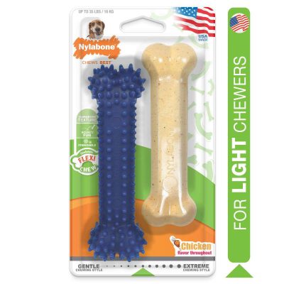 NYLABONE® DENTAL CHEW AND FLEXI BONE COMBO PACK DOG CHEW TOYS