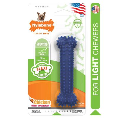 NYLABONE® MODERATE CHEW TEXTURED DOG DENTAL CHEW TOY