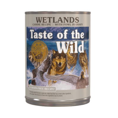 TASTE OF THE WILD® WETLANDS CANINE RECIPE, FOWL IN GRAVY 374 gr.