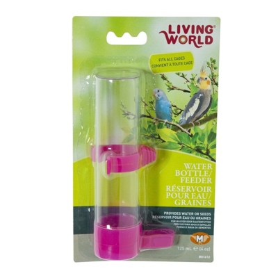 LIVING WORLD® WATER BOTTLE/FEEDER MEDIUM 125 ml.