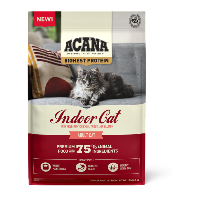 ACANA ® DRY CAT FOOD, INDOOR CAT, WITH FREE-RUN CHICKEN, TROUT AND SALMON 4.5 KG