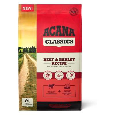 ACANA® CLASSICS BEEF & BARLEY RECIPE, DRY DOG FOOD, 10.2 kg.
