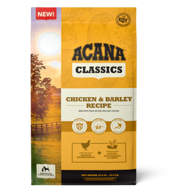 ACANA® CLASSICS CHICKEN & BARLEY RECIPE, DRY DOG FOOD, 10.2 kg.