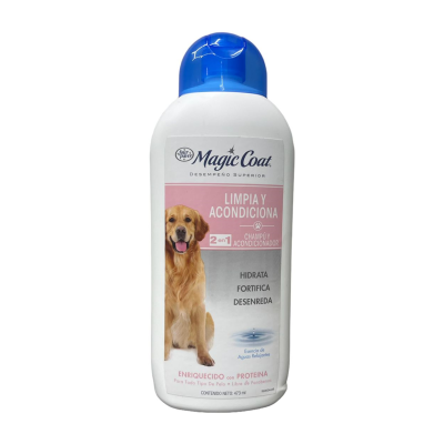 FOURPAWS® MAGIC COAT® LIMPIA Y ACONDICIONA 2 EN 1 - CHAMPÚ Y ACONDICIONADOR 473 ml.