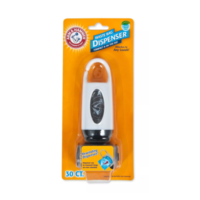 ARM & HAMMER® WASTE BAG DISPENSER - LARGE 30 BAGS (VARIOUS COLORS)