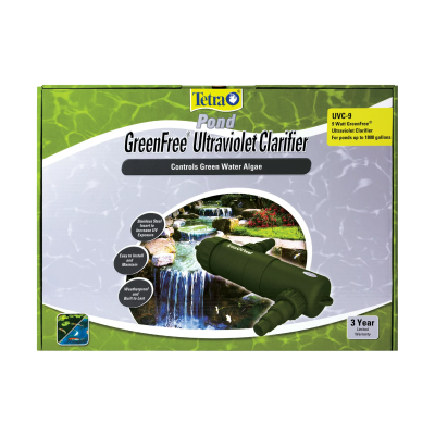 TETRA® POND GREENFREE® ULTRAVIOLET CLARIFIER 9 WATT - CONTROLS GREEN WATER ALGAE - UP TO 1800 GALLONS