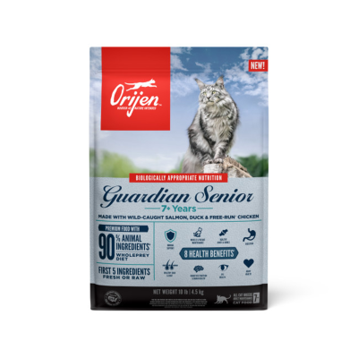 ORIJEN™ DRY SENIOR CAT FOOD, GRAIN FREE, PREMIUM, HIGH PROTEIN, FRESH & RAW ANIMAL, GUARDIAN SENIOR, 4.5 kg.