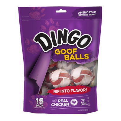 DINGO® GOOF BALLS™  WITH REAL CHICKEN – FOR SMALL DOGS 15 PACK – 120 gr.