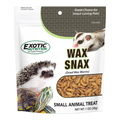 EXOTIC NUTRITION® SMALL ANIMAL TREAT - WAX SNAX - DRIED WAX WORMS 28 gr.