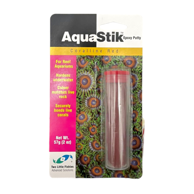 TWO LITTLE FISHIES® AQUASTIK™ UNDERWATER EPOXY PUTTY - CORALLINE RED 57 gr.