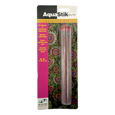 TWO LITTLE FISHIES® AQUASTIK™ UNDERWATER EPOXY PUTTY - CORALLINE RED 114 gr.