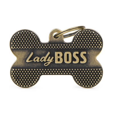MYFAMILY® BRONX “LADY BOSS” XL BONE IN ENGLISH BRASS