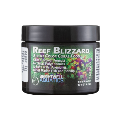 BRIGHTWELL AQUATICS® REEF BLIZZARD XTREME COLOR CORAL FOOD MARINE 40 gr.
