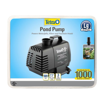 TETRA® POND PUMP – 1081 GPH – POWERS WATERFALLS, FILTERS AND FOUNTAINHEADS - MEDIUM FOR PONDS UP TO 1000 GALLONS