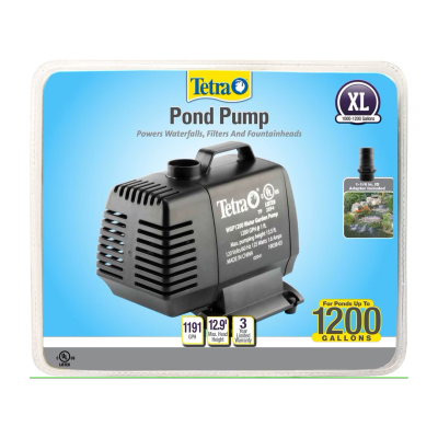 TETRA® POND PUMP – 1191 GPH – POWERS WATERFALLS, FILTERS AND FOUNTAINHEADS - MEDIUM FOR PONDS UP TO 1200 GALLONS