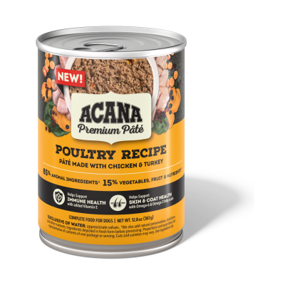 ACANA® PREMIUM PATÉ, GRAIN FREE, POULTRY RECIPE, WET DOG FOOD 363 gr.