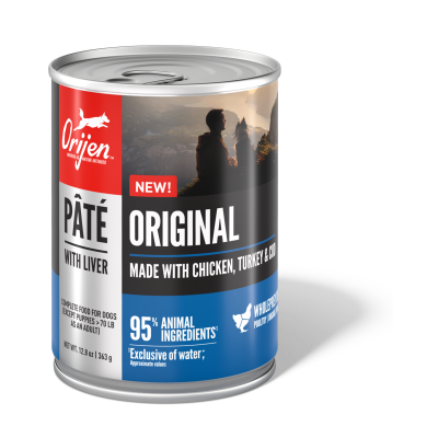 ORIJEN™ PREMIUM PATÉ WITH LIVER, GRAIN FREE, ORIGINAL RECIPE, WET DOG FOOD 363 gr.
