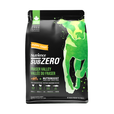 NUTRIENCE® SUBZERO® PUPPY DRY FOOD - FRASER VALLEY 1.8 kg.