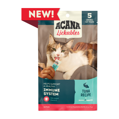 ACANA® CAT TREATS – LICKABLES – INMUNE SYSTEM – TUNA RECIPE – 5 PACK 70 gr
