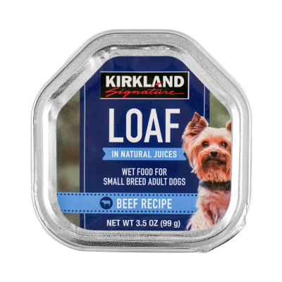 KIRKLAND SIGNATURE® WET FOOD FOR SMALL BREED ADULTS DOGS - LOAF - BEEF RECIPE 99 gr.