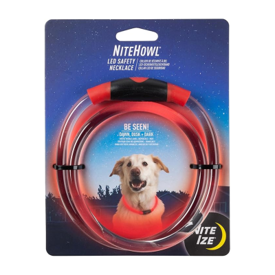 NITE IZE® NITEHOWL® LED SAFETY NECKLACE RED 30.5 - 68.5 cm.