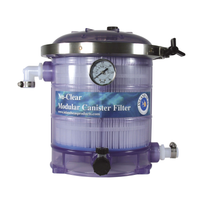 NU-CLEAR MODULAR CANISTER FILTER MODEL 522- 18 SQ. FT. 100 MICRON MECHANICAL & CARBON FILTER