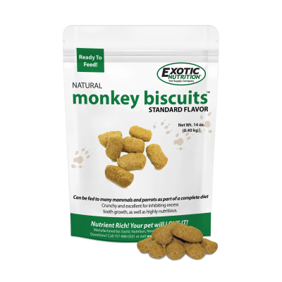 EXOTIC NUTRITION® NATURAL MONKEY BISCUITS - STANDARD FLAVOR 397 gr.