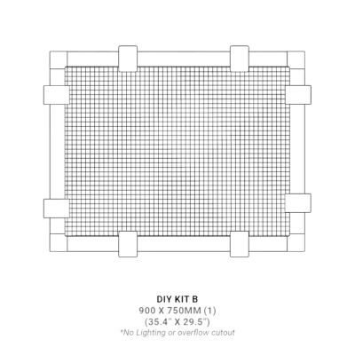 WATERBOX® AQUARIUMS – MESH AQUARIUM LID - MT DIY PACK B