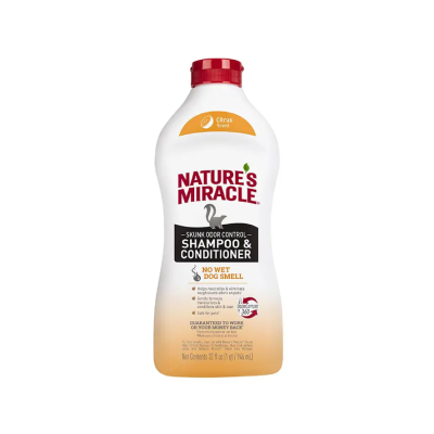 NATURE’S MIRACLE® SKUNK ODOR CONTROL - SHAMPOO & CONDITIONER - CITRUS SCENT - 946 ml.