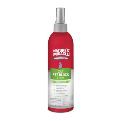 NATURE'S MIRACLE® ADVANCED PLATINUM - CAT PET BLOCK SPRAY - FOR INDOOR TRAINING - 236 ml.