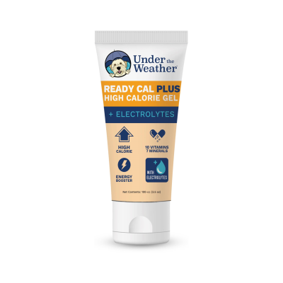 UNDER THE WEATHER® GEL FOR DOGS - READY CAL PLUS - HIGH CALORIE + ELECTROLYTES 100g.