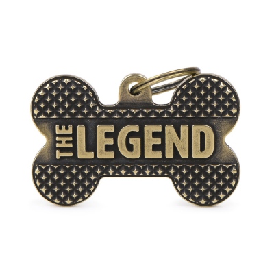 MYFAMILY® XL BRONX BONE "THE LEGEND" PLAQUE IN ENGLISH BRASS