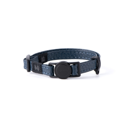 MYFAMILY®FIRENZE CAT COLLAR IN GENUINE BLUE LEATHER