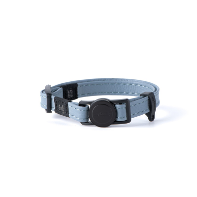 MYFAMILY®FIRENZE CAT COLLAR IN GENUINE LEATHER LIGHT BLUE